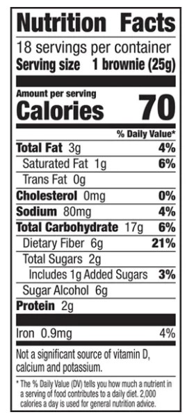 Nutritional Value of Fiber One Brownies